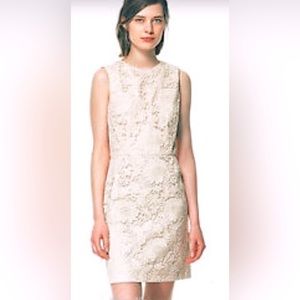 Zara Sleeveless Open Back Crochet Lace Mini Sheath Dress